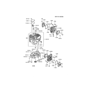 Engine >> Cylinder/Crankcase Diagram and Parts List for 893999  Cub Cadet Lawn Tractor
